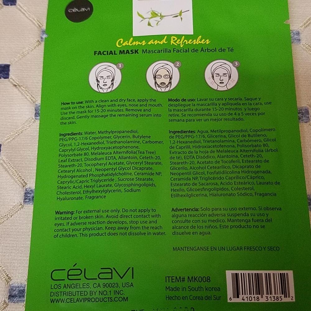 🆕️ 2 Facial Skincare Masks in Collagen & Tea Tree - Picture 3 of 4